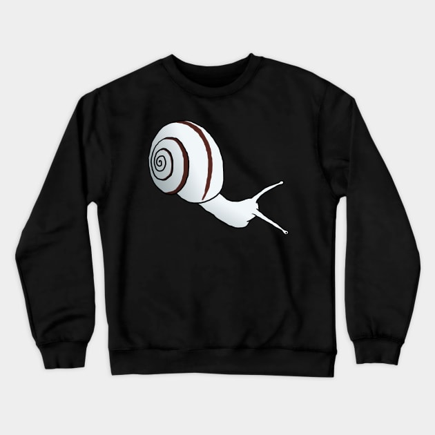 White Snail Crewneck Sweatshirt by pomoyo